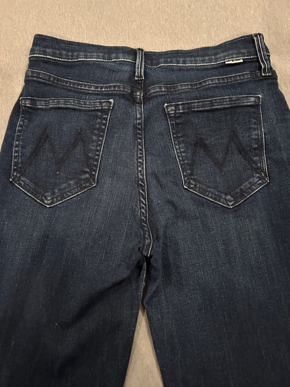 Mother High Waisted Runaway Dark Blue Jeans, 28 LIKE NEW